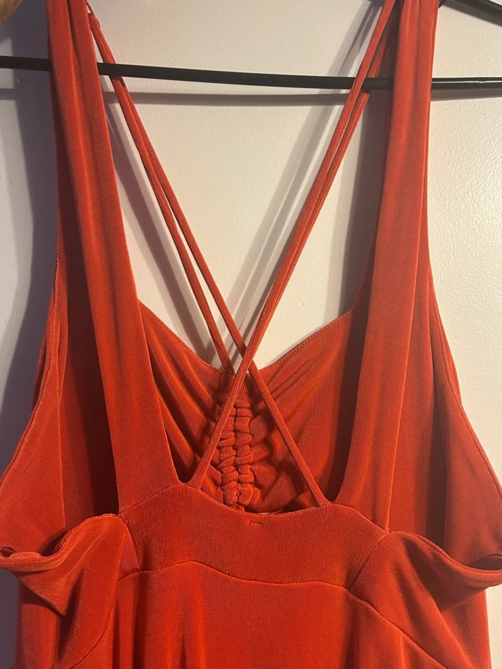 EUC Free People Orange hypnotized cutout maxi dress size medium